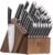Cangshan OLYMPUS Series 36-Piece Block Set, Forged German Steel, Black, 505545