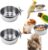 BCHARYA 2 Pack Stainless Steel Bird Food Bowls with Clamp – Rust Proof Metal Feeding Cups for Parrot Cage, Easy Clean Water Dish for Cockatiel Conure Budgie Parakeet Small Animal (3.9 Inch, Silver)