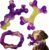 Tough Dog Toys for Aggressive Chewers 3 Pack, Indestructible Dog Toy for Large Dogs, Keeps Dogs Busy Bacon Flavored Nylon Bone for 15-60lbs Medium/Large Breeds, Interactive Dog Toys