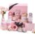 Spa Gifts for Women Valentines Day Bath Baskets Relaxing Spa Self Care Gift for Mom Her Sister Wife Auntie Home Bath Care Package Thank You Birthday for Women Friendship Ideas