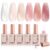 beetles Gel Polish Whispers of Love Jelly Gel Nail Polish Set – 6 Colors Milky White Nude Pink Neutral Sheer Translucent Soak Off UV Gel Nail Kit, Nail Concealer for Salon DIY Manicure Gift for Women