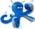 LEGEND SANDY Tough Dog Toys, Stuffed Chew Large Dog Toys to Keep Them Busy, Interactive Squeaky Tug of War Doggie Toy, Crinkle Blue Octopus