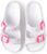 The Children’s Place Girls Double Buckle Slip On Slide Sandals, White Paint Splatter