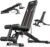 FLYBIRD Strength Training Bench for Home Gym, Adjustable Weight Bench can be Folded for Storage/Vertical Storage, Space-Saving Workout Bench