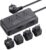 2000W Voltage Converter US to Europe for Hair Dryers, 7-in-1 220V to 110V Converter for European Travel with 3 AC/2 USBA/2 USBC Ports, Universal Power Converter Adapter Combo with EU/UK/IT/AU