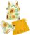 Cutemile 5-14 Years Girls Swimsuit 3 Piece Bathing Suit Quick Dry Tankini Set with Cover Up Beach Skirt Swimwear