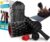 5-in-1 Foam Roller Set – Deep Tissue Muscle Recovery Kit with High Density Exercise Roller, Massage Ball, Resistance Band & Carry Bag for Physical Therapy & Pain Relief (Black)