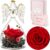 Sunia Gifts for Mom Birthday Gifts for Women, Mothers Day Preserved Real Roses in Glass Angel Figurine Forever Flowers for Delivery Prime, Flores Eternas Presents for Grandma Wife Daughter Sister