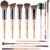 BEAKEY 12pcs Vegan Makeup Brush Set Soft high-density Taklon fibers,durable birch handles,zero shedding,easy to clean,perfect for creating any look