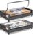Yecaye Under Bed Storage with Wheels, 2Pack Under Bed Storage Containers, Underbed Shoe Storage Organizer, Rolling Under Bed Metal Drawers for Clothes, Blankets(30.71 x 16.93 x 6.69 in)