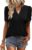 Zeagoo Women Blouses Puff Short Sleeve Tops V Neck Dressy Casual Spring Shirts Boho Floral Cute Clothes 2026