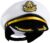 Funny Party Hats Yacht Captain Hat – Sailor Cap, Skipper Hat, Navy Marine Hat – Adjustable – Costume Accessories (White)