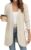 Women Long Sleeve Open Front Cardigan Casual Lightweight Long Cardigans Loose Knit Outwear with Pockets