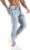 GINGTTO Skinny Jeans Men Stretch Tapered Leg Slim Fit Elastic Waist