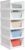 5 Pack Stackable Closet Storage Basket – Stackable Storage Bins, Multifunctional & Foldable Closet Organizer Waterproof, Wardrobe Cupboard Space-Saving Hat Storage Drawer Organizer, White