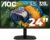 AOC 24B35H3 24″ IPS Full HD (1920 x 1080) 120Hz LED Monitor, Adaptive Sync, VGA & HDMI, Flicker-Free, Low Blue Light, HDR Ready, VESA, Tilt Adjust, Eco-Friendly
