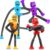 Easter Basket Stuffer Gift for Toddlers Boy Kid Year Old Age 3 4 5 6 7 8, Robot Sensory Travel Toy 4Pcs Airplane Autism Pop Tube Suction Fidget Toy Autistic Christmas Stocking Stuffers Valentines Day