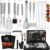 Yoehka BBQ Grilling Accessories Set, 34Pcs Heavy Duty Grill Tools for Outdoor Camping, Grilling Gifts for Men Dad, Stainless Steel Barbecue Utensils Kit with Mats and Glove in Carrying Bag, Silver