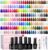 Beetles 110 PCS Gel Nail Polish Set, 100 Colors Infinite Inspiration Gift Spree All Season Red Brown Green Black Gel Polish with 5Pcs Base Top Coat Soak off UV Gel for Manicure Lovers DIY at Home