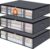 StorageRight Under Bed Storage Bags 3 Pack, 40L Large Clothes & Comforter Storage Containers with Clear Window, Breathable Fabric Organizer for Blankets, Bedding, Seasonal Clothing