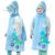 Fewlby Kids Raincoats For Girls Boys Waterproof Rain Jacket Cartoon Dinosaur Children Toddler Rain Wear Children Rain Poncho L Size 5-6 Years