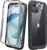 Diaclara Designed for iPhone 15 Case, Full Body Rugged Case with Built-in Touch Sensitive Anti-Scratch Screen Protector, with Camera Lens Protector for iPhone 15 6.1″ (Black and Clear) | Full Body