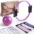 LIONSCOOL Pilates Ring Set – 14″ Anti-Deformation Magic Circle with Padded Handles, Mini Ball, Resistance Bands, Guide & Bag