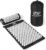 Black Mountain Products Acupressure Mat with Pillow & Carrying Bag – Acupressure Mat for Trigger Pt. Massage Therapy, Black