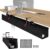 Univivi No Drill Under Desk Cable Management Tray, 48″ Cord Organizer for Table, Clamp/Screw Mount Desk Cable Management, Premium Fabric Cable Management Tray for Office, Home (Extra Large)