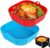 2 PCS Square Silicone Air Fryer Liners – 8 Inch Reusable Air Fryer Pot – Air Fryer Accessories – Air Fryer Inserts for 4 to 7 QT Oven Microwave Accessories (Red + Blue)