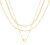 Poxtex Layered Gold Necklaces for Women, Stackable Dainty 14K Gold Silver Plated Trendy Simple Heart Diamond Cross Bow Circle Pendant Paperclip Choker Dot Chain Necklace,Jewelry Set Gifts for Women