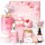 Birthday Gifts for Women, Rose Relaxing Spa Gift Basket for Women Friendship, Self Care Package Get Well Soon Thank You Gift Box, Mothers Day Gifts for Mom Her Sister Wife Best Friends Coworker Bestie