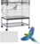 Daoeny Large Bird Cage Cover, Bird Cage Seed Catcher, Adjustable Soft Airy Nylon Mesh Net, Birdcage Cover Skirt Seed Guard for Parrot Parakeet Macaw African Round Square Cages (White)