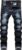 JUNBAOSS Men’s Slim Fit Stretch Jeans Ripped Skinny Jeans for Men, Distressed Straight Leg Fashion Comfort Flex Waist Pants