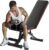 OLIXIS Adjustable Weight Bench for Full Body Strength Training, Foldable Workout Bench with Incline Flat Positions, 795 lbs Capacity Dumbbell Bench for Home Gym, Sit Up, Press, and Ab Exercises