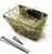 Black Metal Rabbit Foldable Hay Feeder – Hay Rack Holder for Bunny, Rabbit Accessories and Supplies (Black)