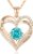CDE Valentine’s Day Gift Forever Love Heart Necklaces for Women, Wedding Anniversary, Birthday Mothers Christmas Day Gifts for Mom, Mother, Wife, S925 Silver Jewelry with Birthstone Pendant