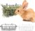 Rabbit Hay Feeder – 2Pcs Metal Rack Hay Holder for Guinea Pig Small Animals Grass Rack for Bunny Chinchilla Cage Reduce Mess 9x4x3 Inch
