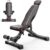 Yoleo Adjustable Weight Bench, 660LB Foldable Workout Bench with Extended Head/Neck Protection/Spine Support for Bench Press, Fast Folding Incline Decline Flat Bench