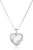 Amazon Essentials Women’s Sterling Silver Created Opal and White Sapphire Open Heart Pendant Necklace, 18″, Pretty Gift