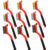 Wire Brush 9Pcs Metal Scrubber – Nylon/Brass/Stainless Steel Bristles with Curved Handle Grip for Cleaning Rust Removal, Dirt, Paint Scrubbing with Deep Cleaning – 7 Inches