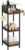 Bathroom Storage and Organizer Shelf Hair Dryer Holder, 9.85in 3-Tier Narrow Metal Standing Rack with Toilet Paper Holder, Corner Stand for Cosmetic, Vanity, Kitchen, Laundry Rustic Brown