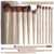 BS-MALL Professional Makeup Brush Set 18 Pcs Premium Synthetic Foundation Powder Concealers Eye Shadows Blush Makeup Brushes with Travel Case (Matte white beige)