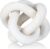 Yalikop 3 Link Wood Knot Decor Rustic Home Décor Accents Hand Carved Coffee Table Decoration, Boho Chain Link Decoration, Modern Shelf, Rustic Objects for Home Living Room Bedroom(White)