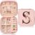 Inngeroo Mothers Day Mom Gifts for Wife Daughter Grandma, Travel Jewelry Case Box Organizer, Personalized Gifts for Women Teen Girls Mom Aunt Sister, Bridesmaid Gifts Traveling Essentials, Initial S