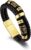 Bandmax Men’s Black Double Wax Rope Bracelet Waterproof Stainless Steel Norse Style Celtic Knot Beads Wristband 7-9 Inch Gift for Men Father Husband Son Grandson