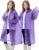 2 Pack Reusable Waterproof Raincoat EVA Emergency Rain Ponchos One Size Rain Jacket for Children, Boys and Girls
