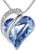 Leafael Gift Necklaces for Women, Infinity Love Birthstone Heart Crystal Pendant, Birthday Anniversary Jewelry for Wife, Mom, and Her, Silver Plated, 18″ + 2″ Adjustable Chain