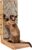 EHEYCIGA Cardboard Cat Scratcher for Indoor Cats, 26.8 Inch L Shaped Vertical Cat Scratching Board with Ball Cat Toy, Large Cat Scratcher Pad, Brown