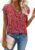 Zeagoo Womens Tops Short Sleeve V Neck Shirts Summer Dressy Casual Business Clothes Work Blouses Fashion Clothing Outfits